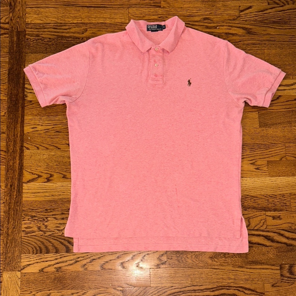 Polo Ralph Lauren Men’s Heather Pink Short Sleeve Polo Shirt Size L